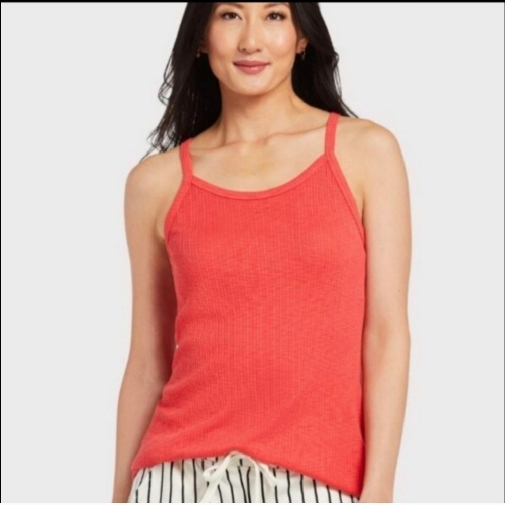 Sundry Coral Modal Revolve Long Ribbed Tank Top Size Small - Picture 6 of 7
